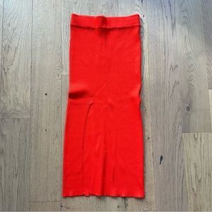Zara Red Knit Skirt